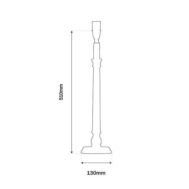 Patrice Table Lamp Base | Slate Finish | 71cmH