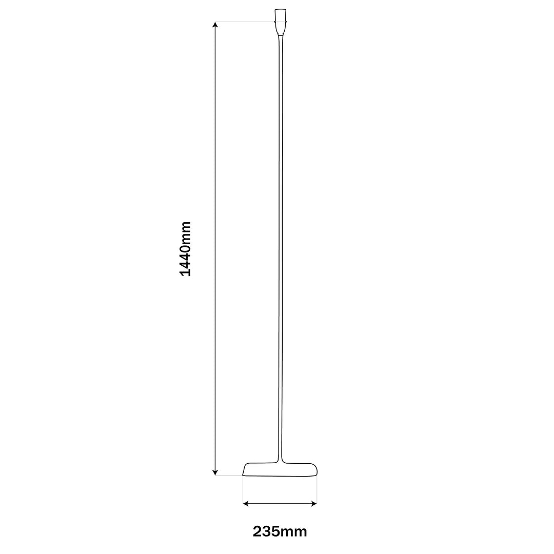 Paris Candle Floor Lamp Base | Matt Black