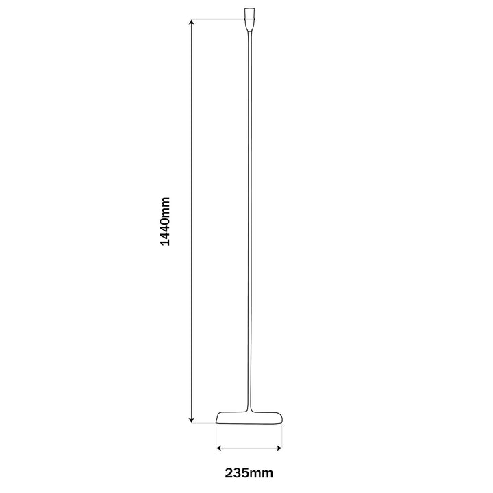 Paris Candle Floor Lamp Base | Matt Black