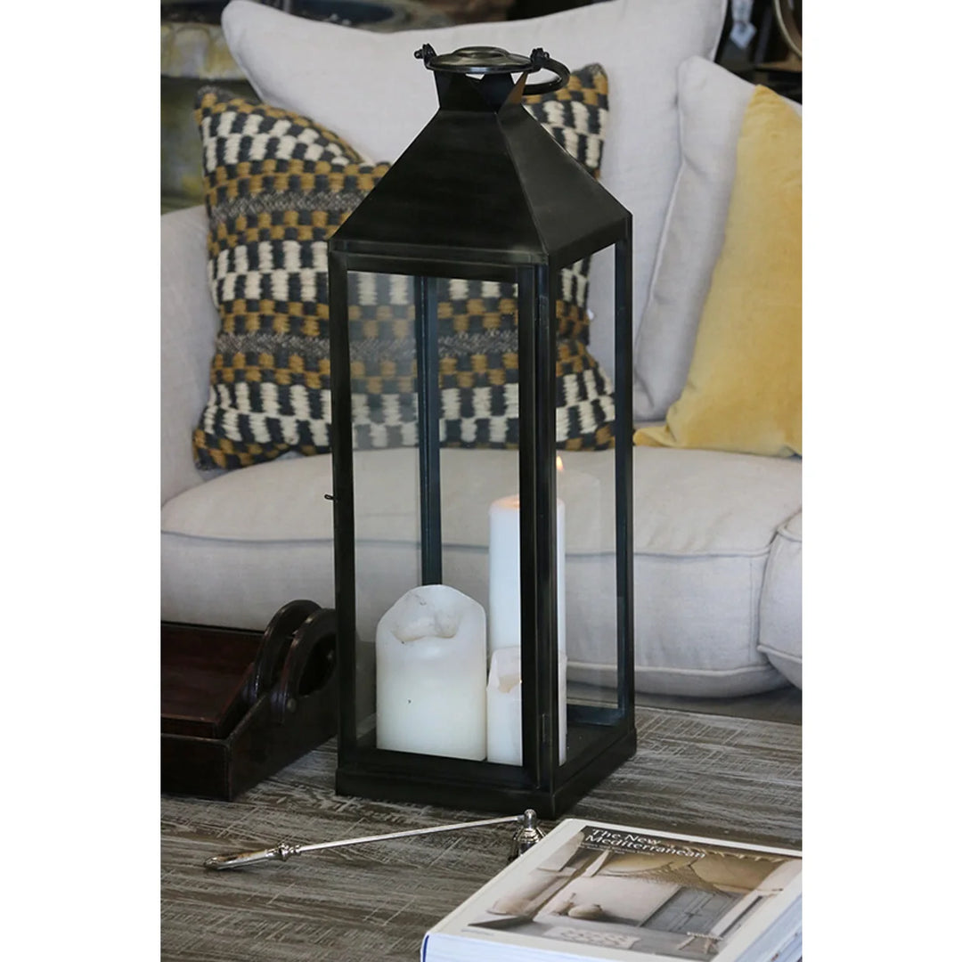 Stratton Tall Lantern | Dark Bronze/Black