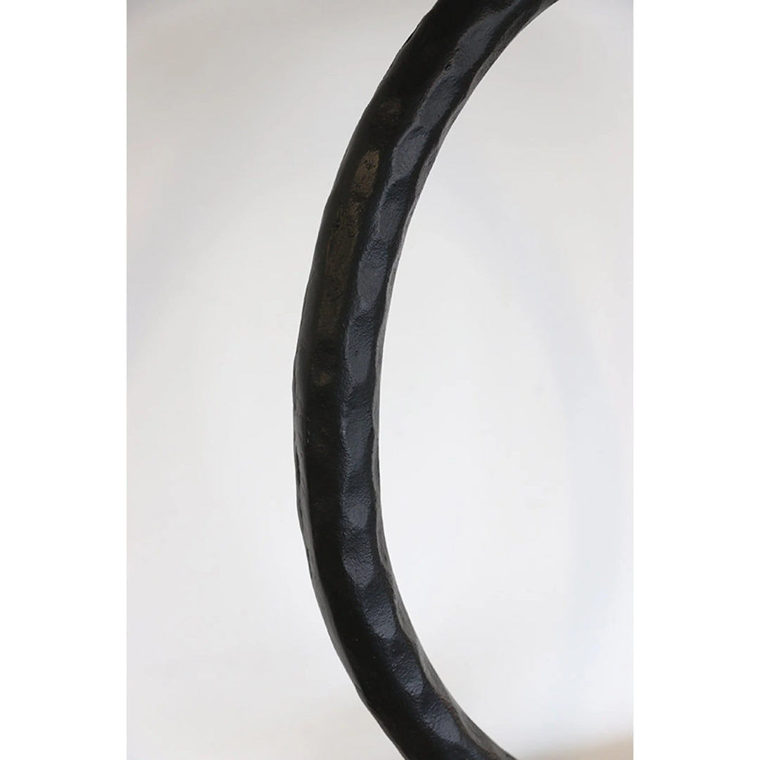 Circle of Life Forged Lamp Base | Matt Black 60cmH