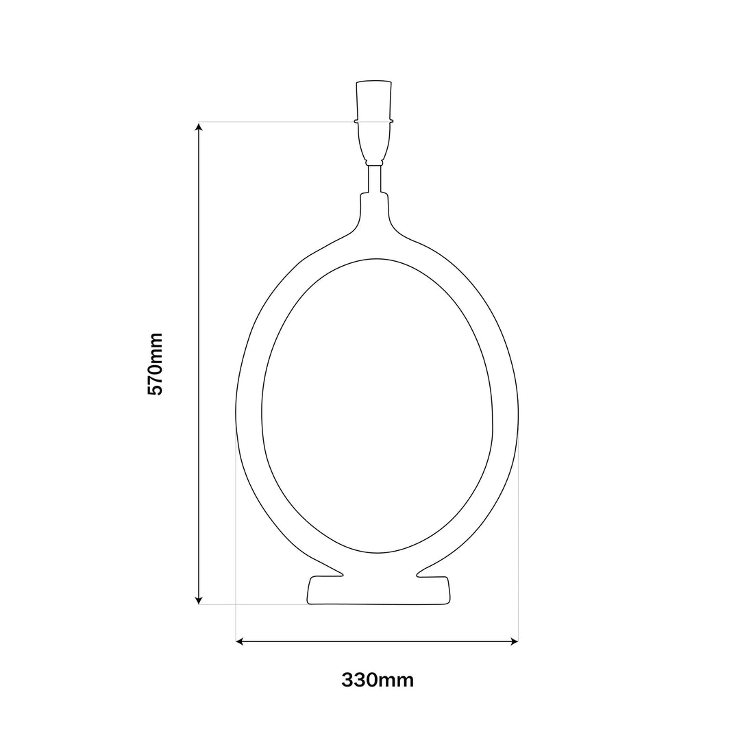 Circle of Life Forged Lamp Base | Matt Black 60cmH