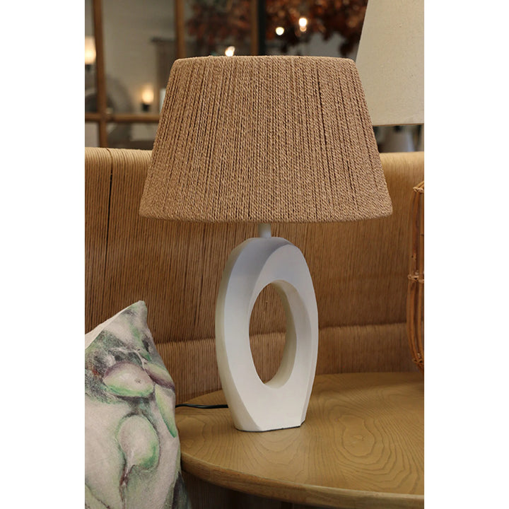 Hollowed Aluminium Table Lamp Base | White (Shade Sold Separately)