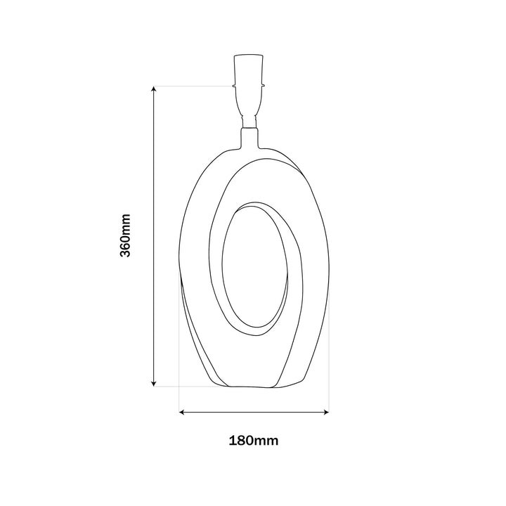 Hollowed Aluminium Table Lamp Base | White (Shade Sold Separately)