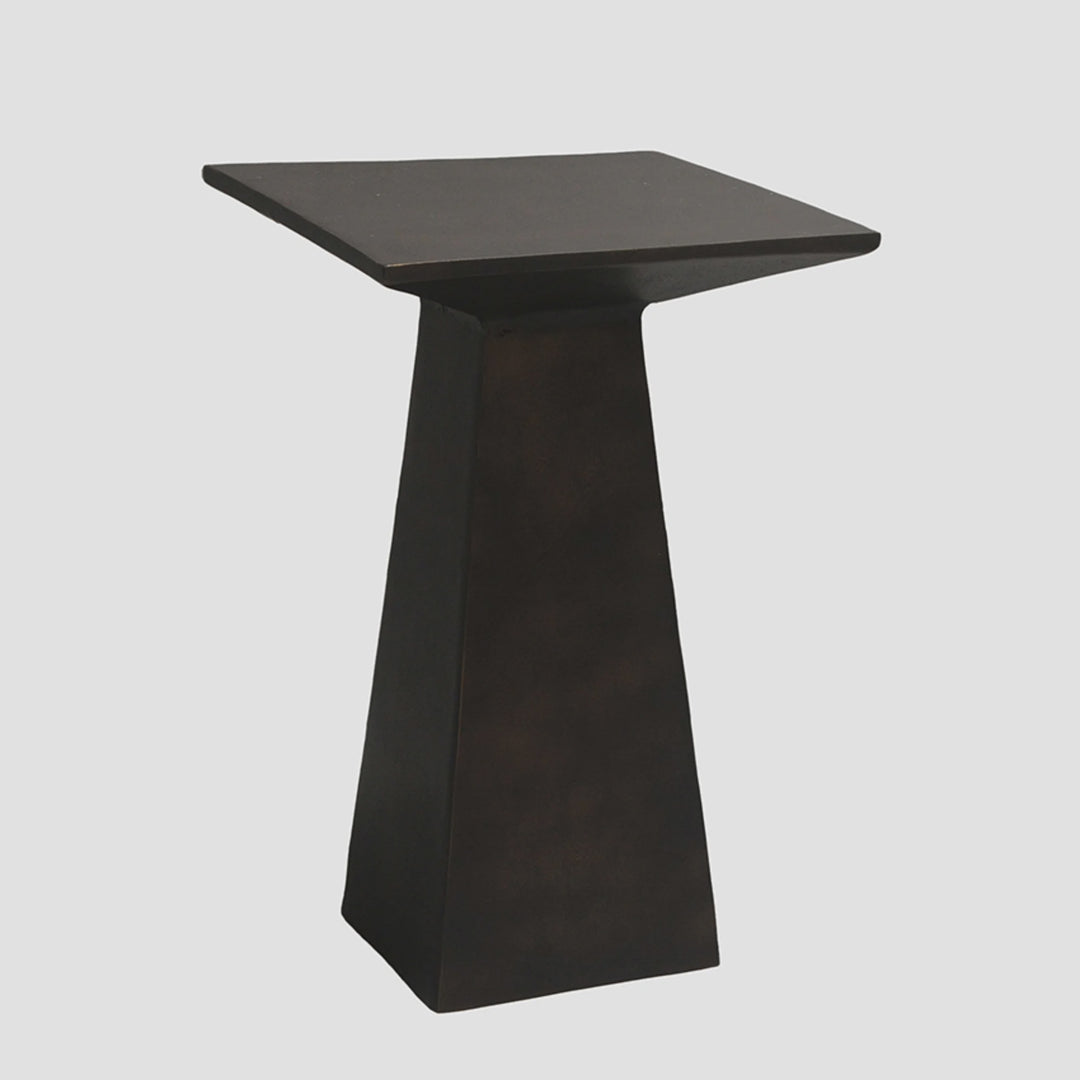 Angular Black Occasional Side Table | Medium | Matt Black | 30cmW X 30cmL X 47.5cmH
