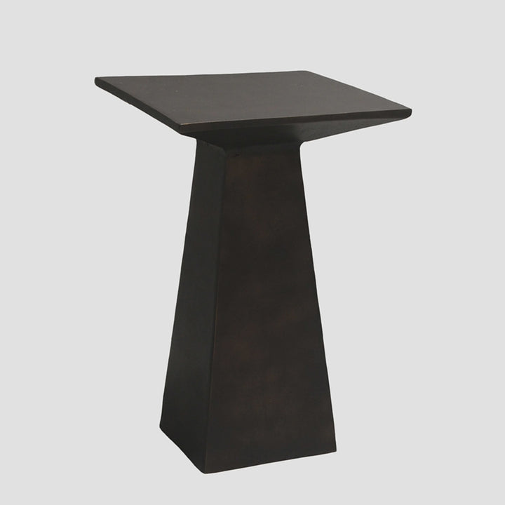 Angular Black Occasional Side Table | Medium | Matt Black | 30cmW X 30cmL X 47.5cmH