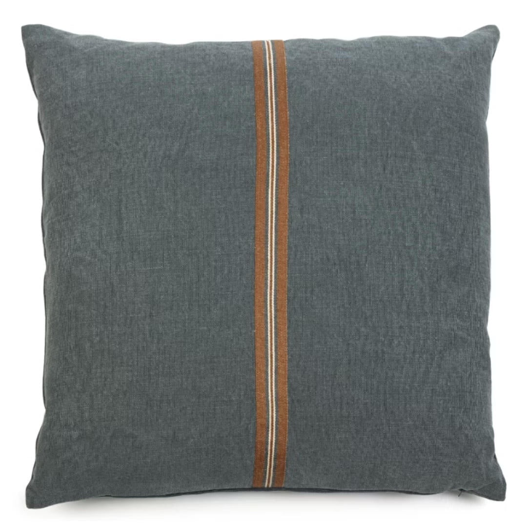 Atlas Cushion Cover | Stonewashed Linen | River | 63x63cm - Suzie Anderson Home