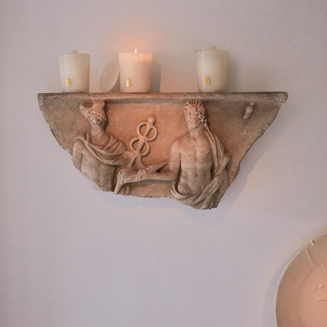 Trudon Alabaster Candle with Lid 270g | Atria | Iris and Amber
