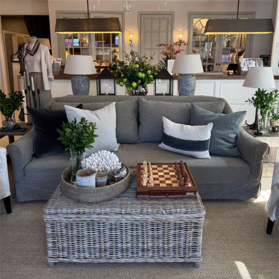 Flamant Belgium | Bari Slipcovered Sofa with Two Cushions | 245cm