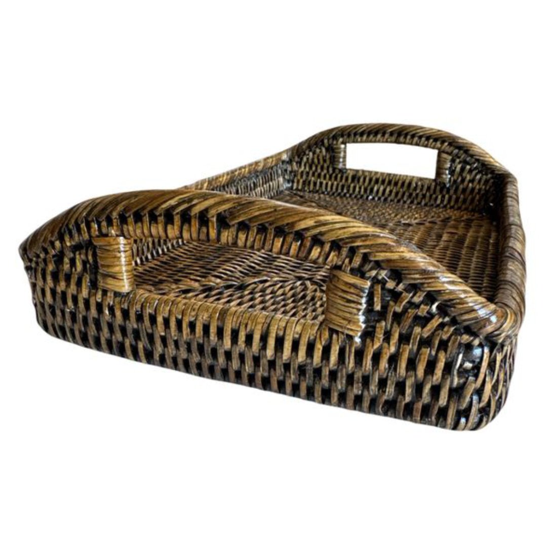 Baby Rattan Tray with Handles | Antique Brown - Suzie Anderson Home