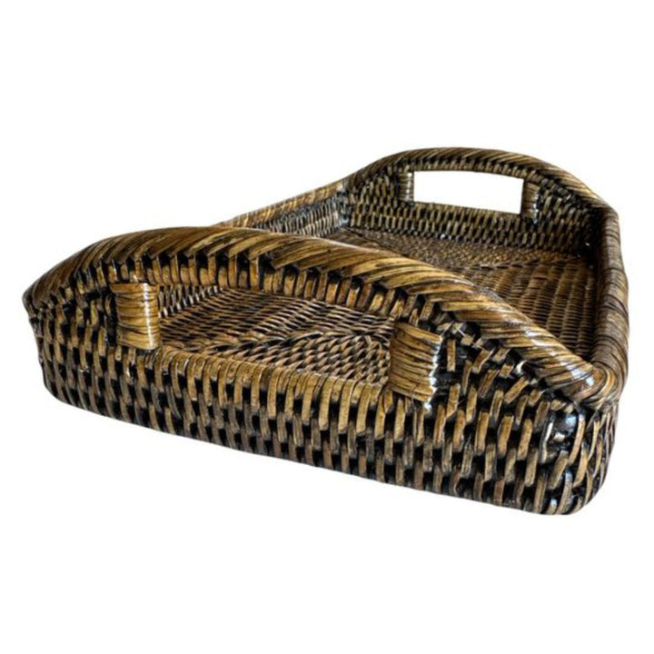 Baby Rattan Tray with Handles | Antique Brown - Suzie Anderson Home