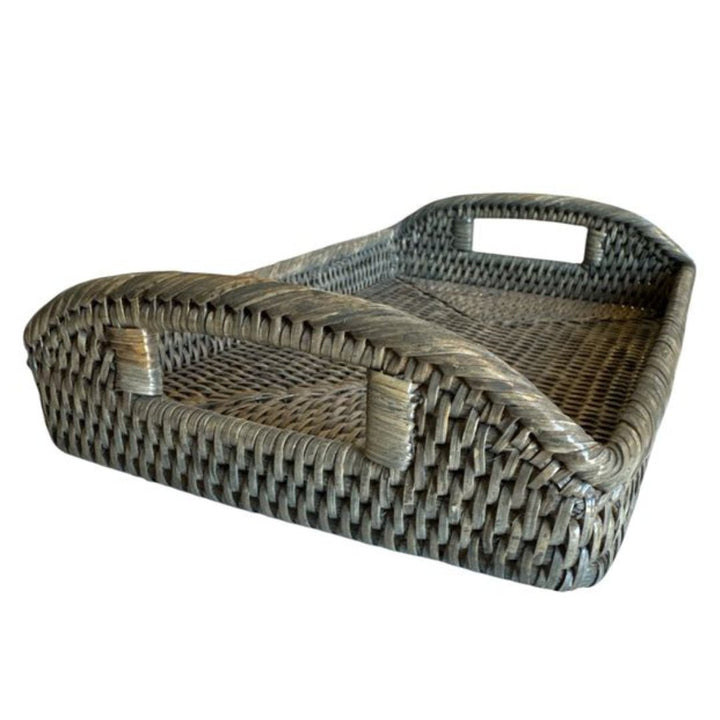 Baby Rattan Tray with Handles | Old Grey (OOS MAY 2026) - Suzie Anderson Home