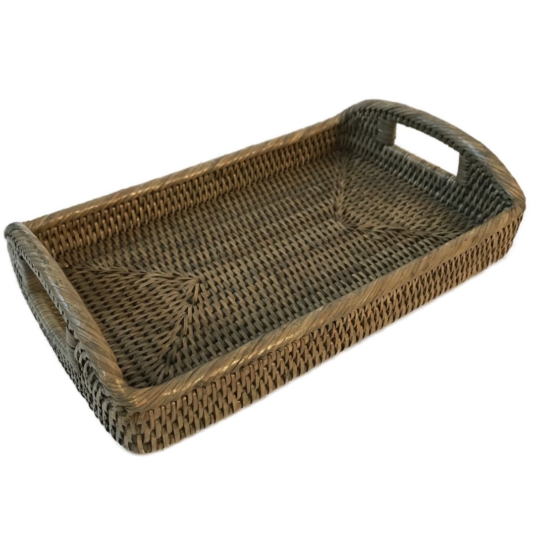 Baby Rattan Tray with Handles | Old Grey - Suzie Anderson Home