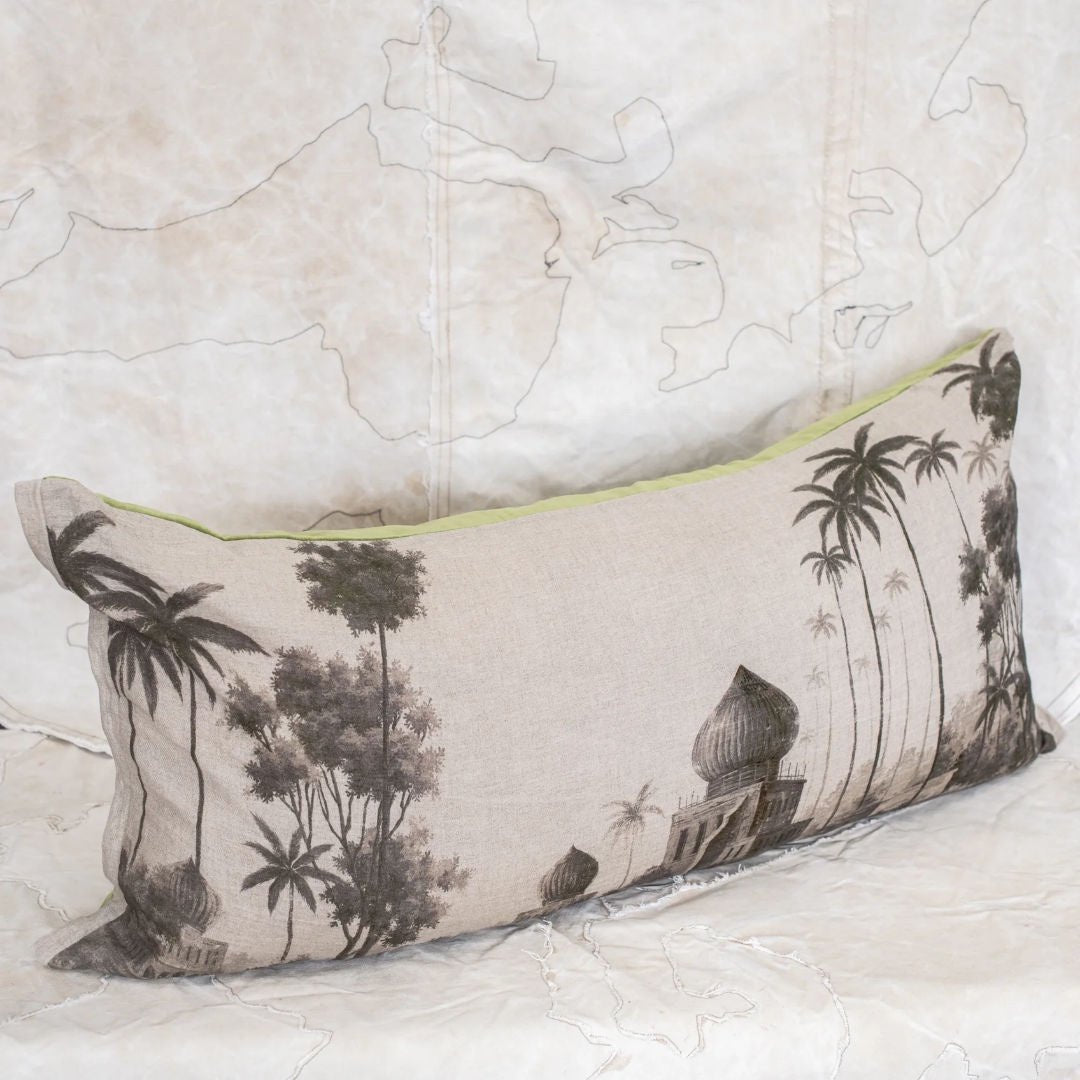 Badalpur Linen & Velvet Cushion with insert | 50x100cm - Suzie Anderson Home