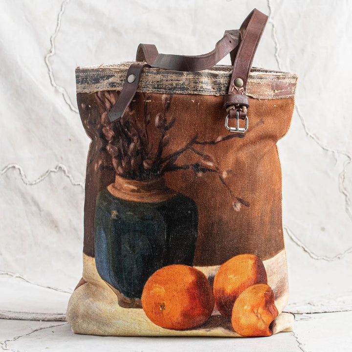 Swarm Canvas Tote Bag | Oranges & Cyclamen