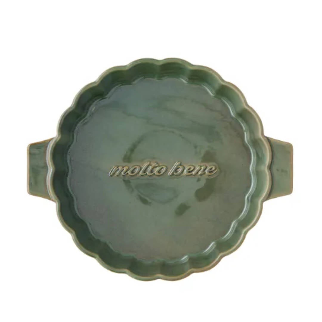 Tosca Round Ceramic Baker | Olive