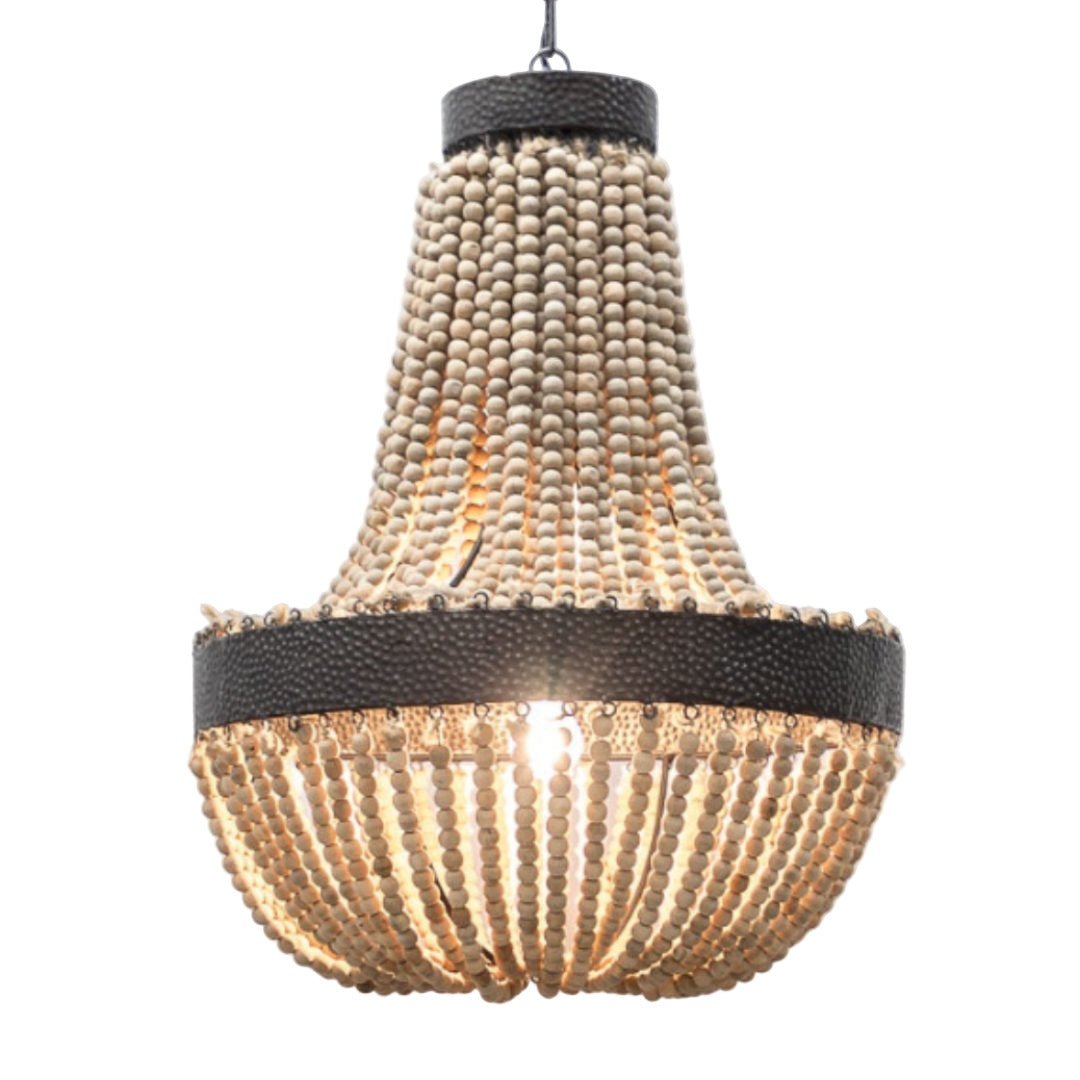 Ball Chandelier with Beaten Metal Frame | BOWRAL - Suzie Anderson Home