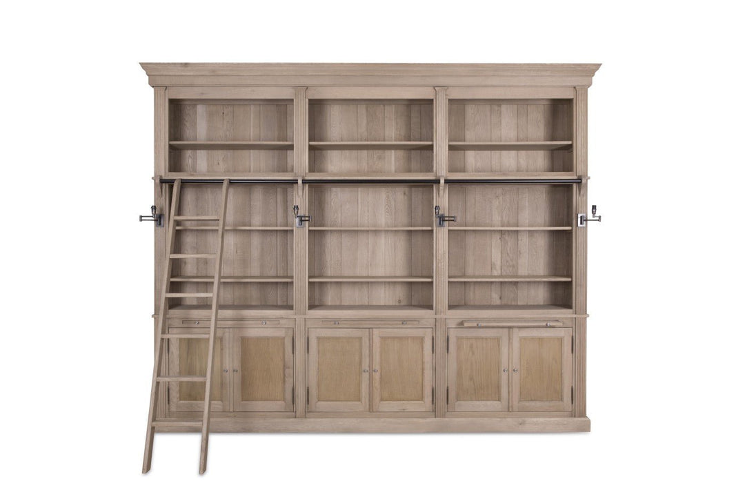 Balmore II 3parts Library | Weather Beaten + Lamp Milano (Excludes shades) | Flamant Belgium |W318 x D44 x H248 - Suzie Anderson Home