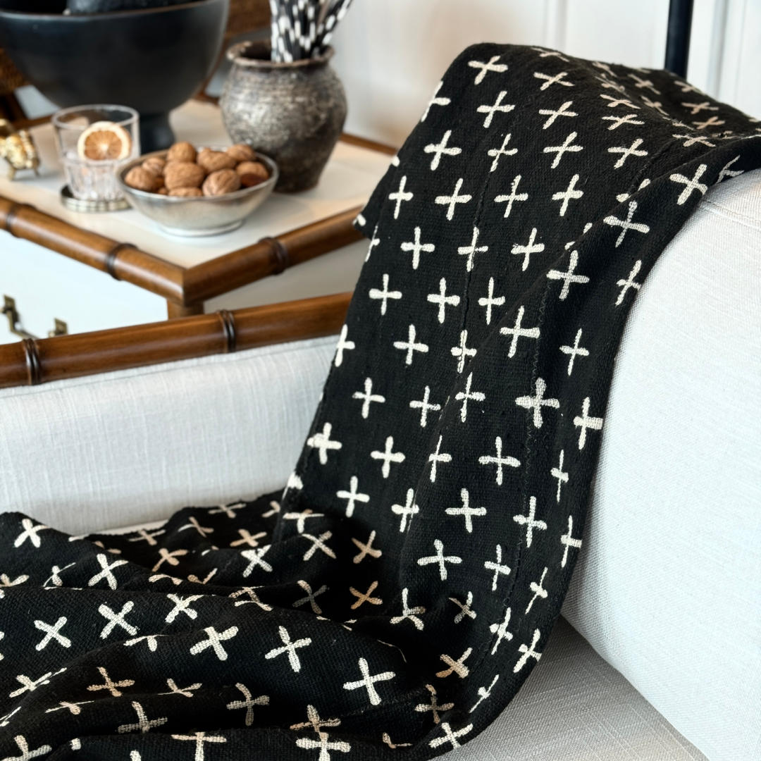 Bamana Mali | Bogolanfini Mudcloth | Approx 160 x 110cm #1-Suzie Anderson Home
