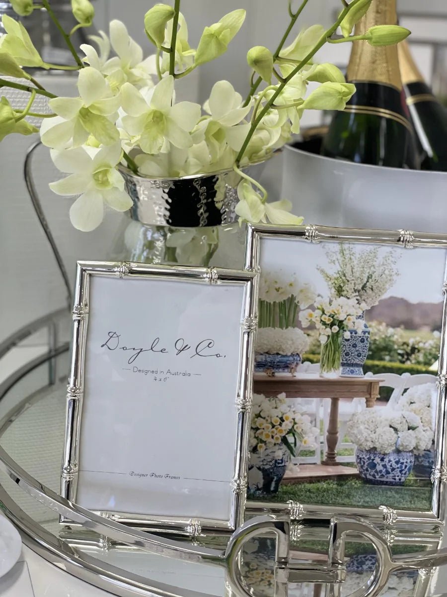 Bamboo Silver Plated Photo Frame | 4" x 6" - Suzie Anderson Home