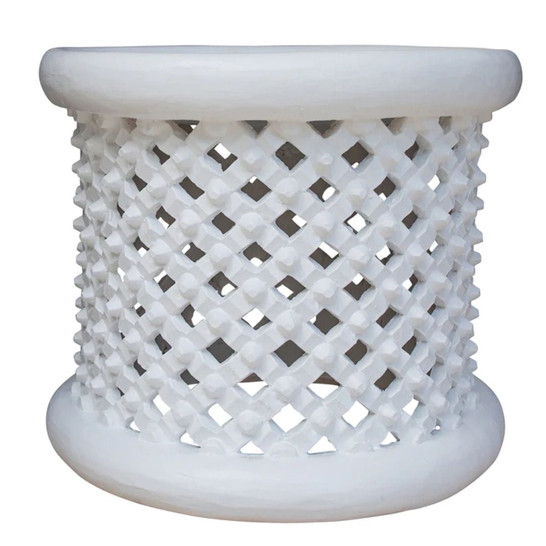 Bamileke Table | White | approx W40cm - Suzie Anderson Home