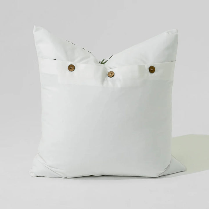 Jagger Emerald Hand Screen Print Cotton Cushion Cover