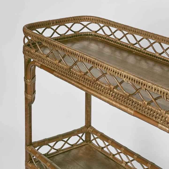 Bangalow Rattan Bar Cart - Suzie Anderson Home