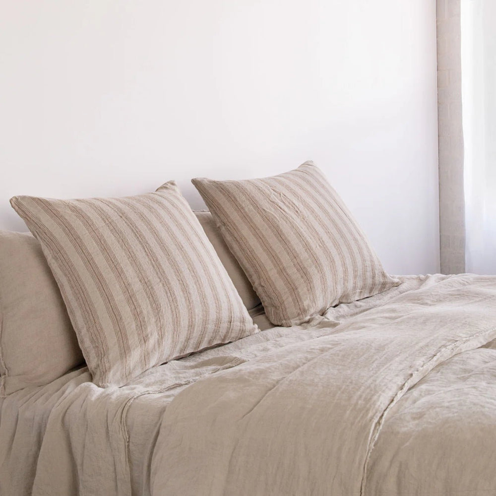 Basix Euro Pillowcase Group Stripe | Brun/Sable - Suzie Anderson Home