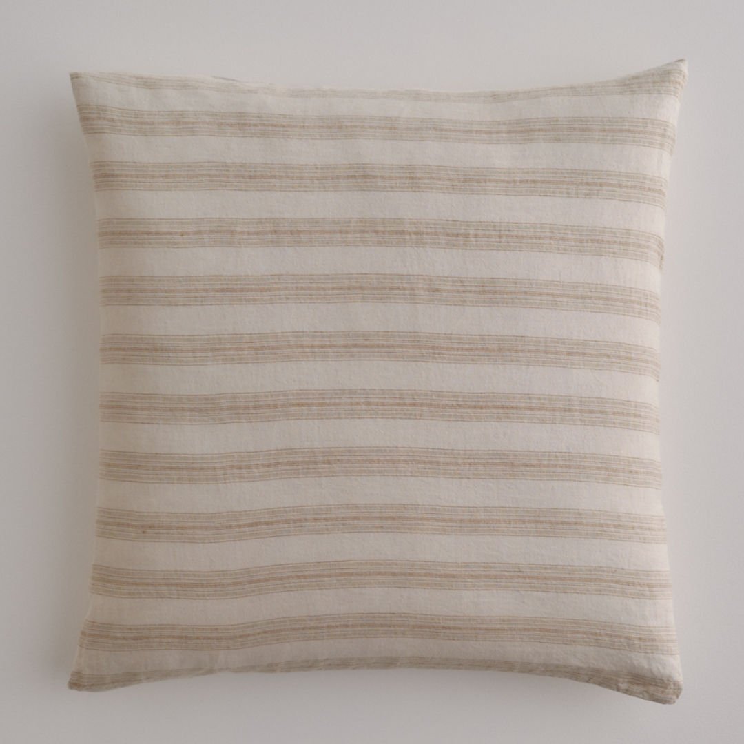 Basix Euro Pillowcase Group Stripe | Brun/Sable - Suzie Anderson Home