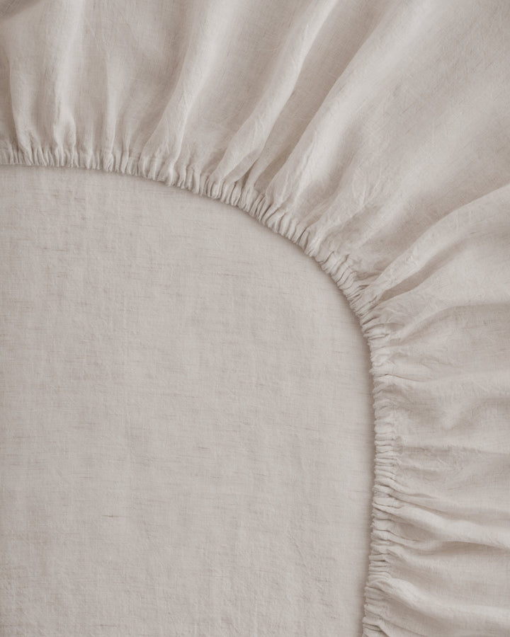 Basix Fitted Linen Sheet | Petra - Suzie Anderson Home