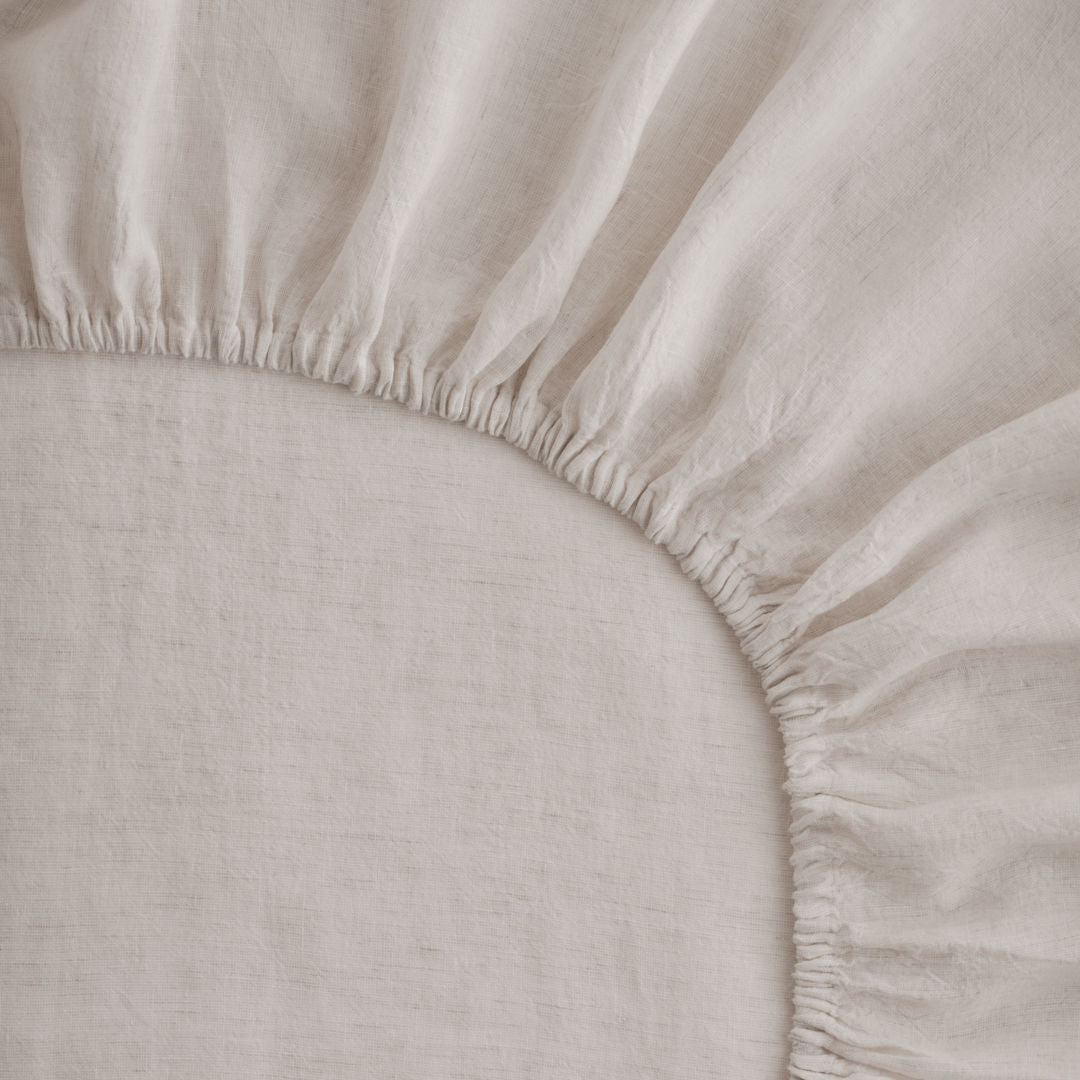 Basix Fitted Linen Sheet | Petra - Suzie Anderson Home