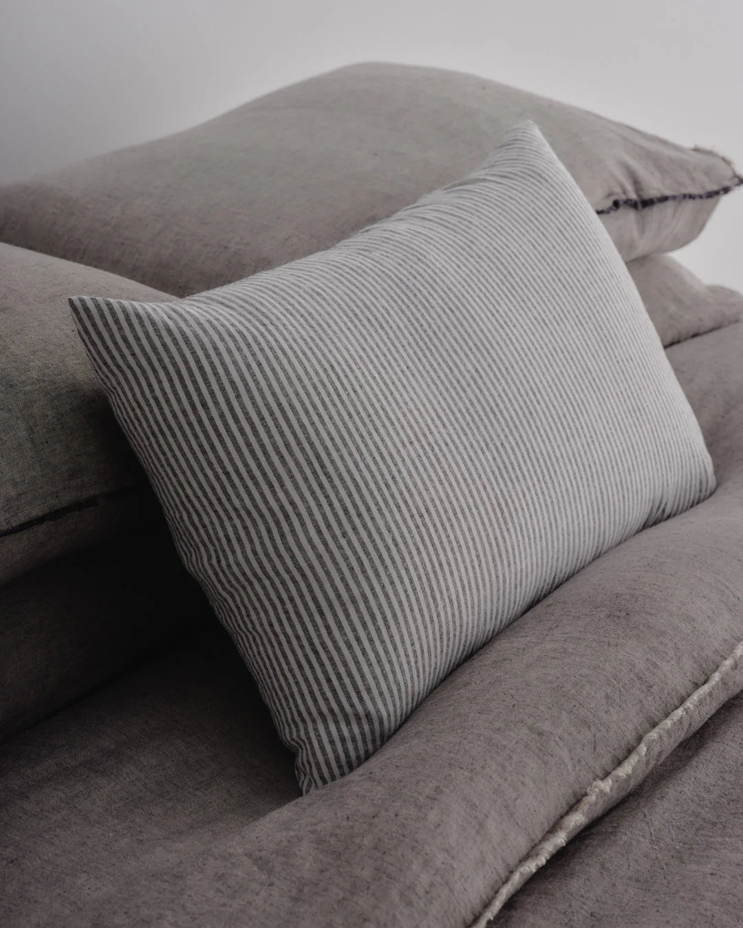 Basix Linen Cushion Cover | Small Stripe 40 x 60cm | Ayrton/Nox - Suzie Anderson Home