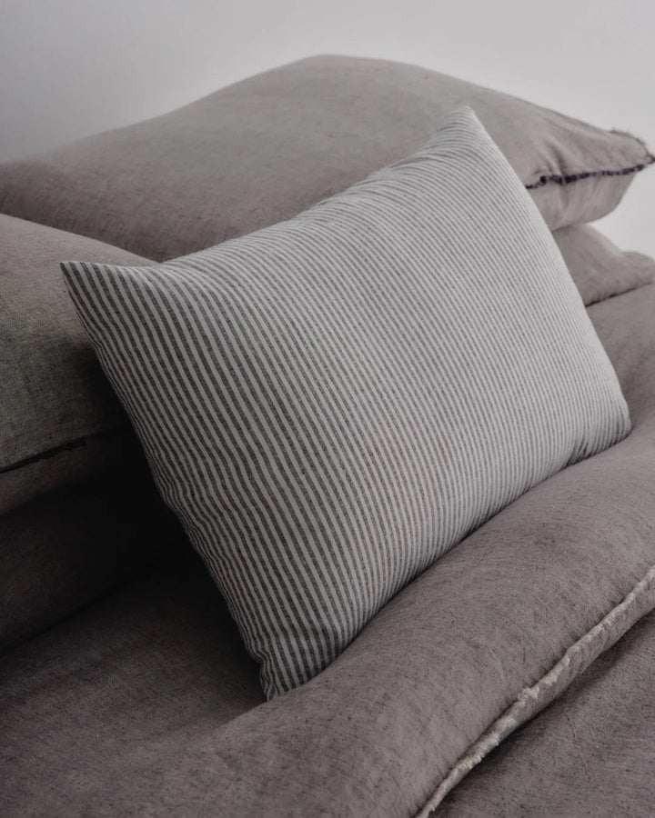 Basix Linen Cushion Cover | Small Stripe 40 x 60cm | Ayrton/Nox - Suzie Anderson Home