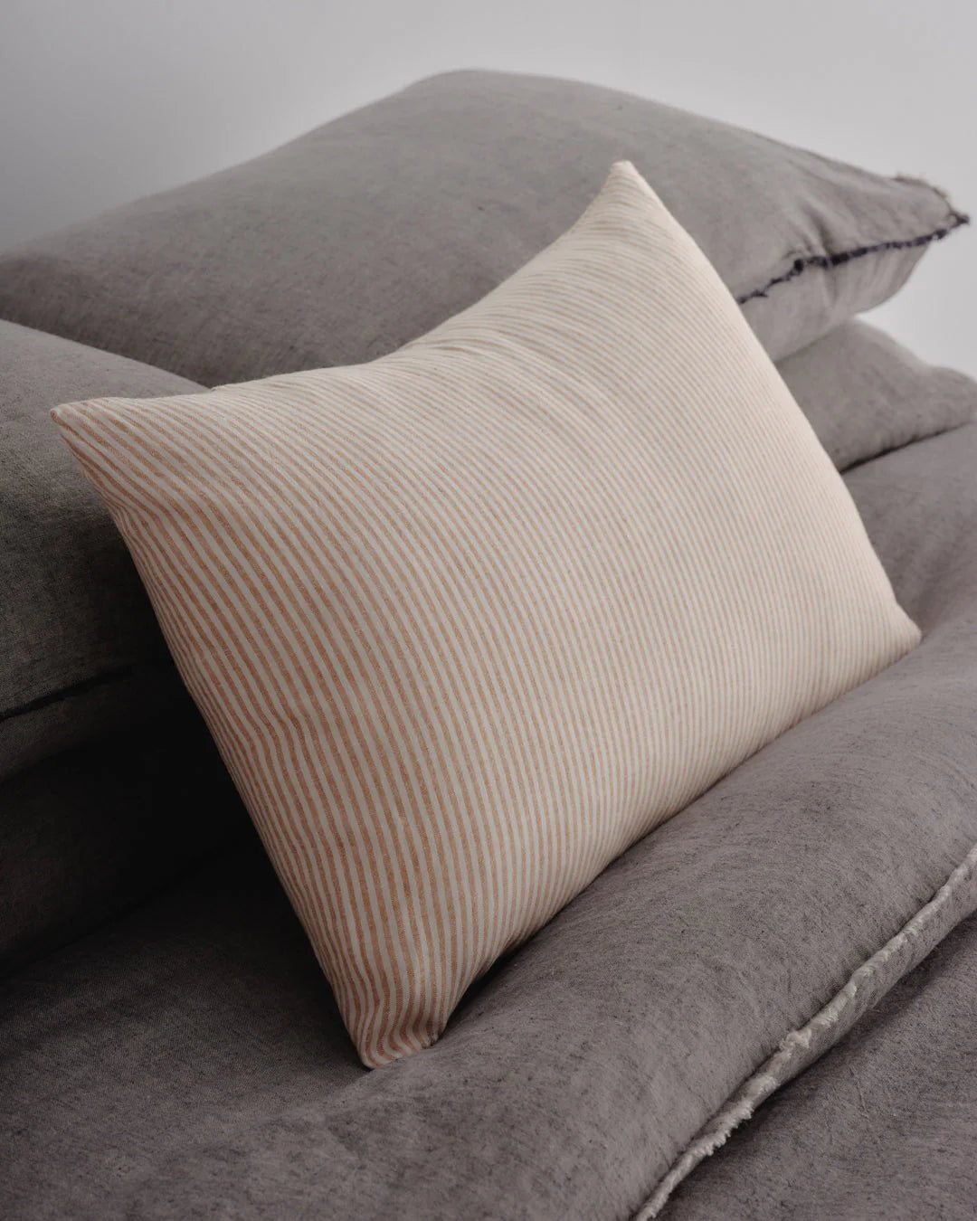 Basix Linen Cushion Cover | Small Stripe 40 x 60cm | Ayrton/Russo - Suzie Anderson Home