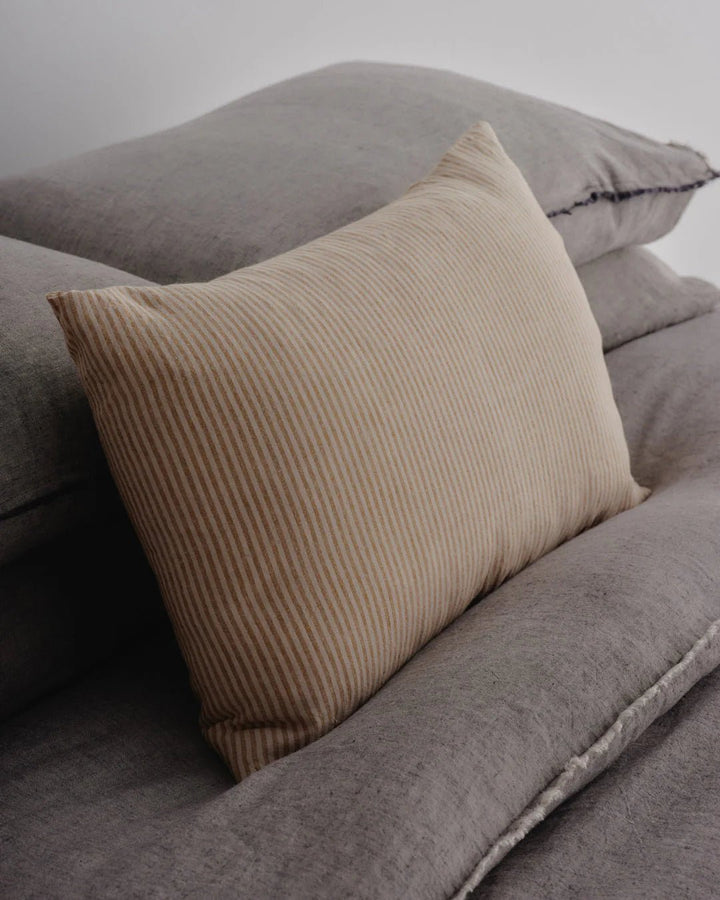 Basix Linen Cushion Cover | Small Stripe 40 x 60cm | Brun/Sable - Suzie Anderson Home