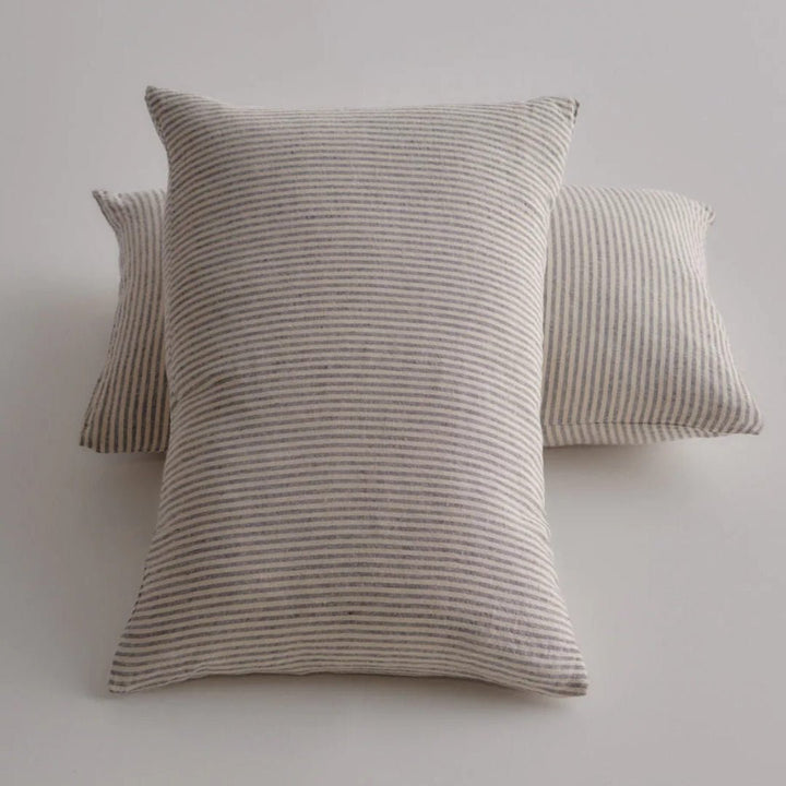 Basix Linen Cushion Cover | Small Stripe 40 x 60cm | Nox/Sable - Suzie Anderson Home