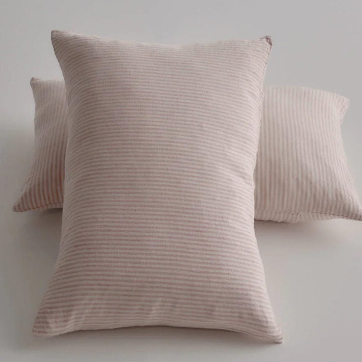 Basix Linen Cushion Cover | Small Stripe 40 x 60cm | Rosa/Floss - Suzie Anderson Home