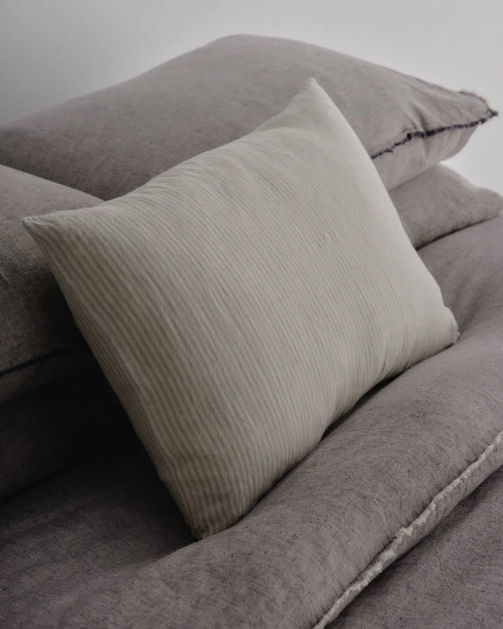 Basix Linen Cushion Cover | Small Stripe 40 x 60cm | Roy/Sable - Suzie Anderson Home