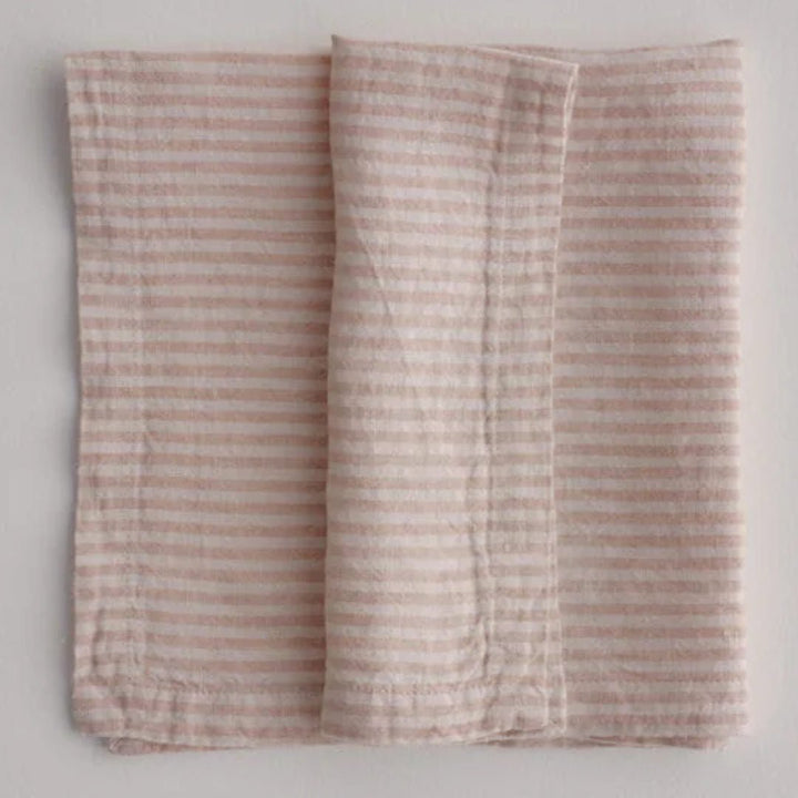 Basix Napkin Small Stripe | Rosa/Floss - Suzie Anderson Home