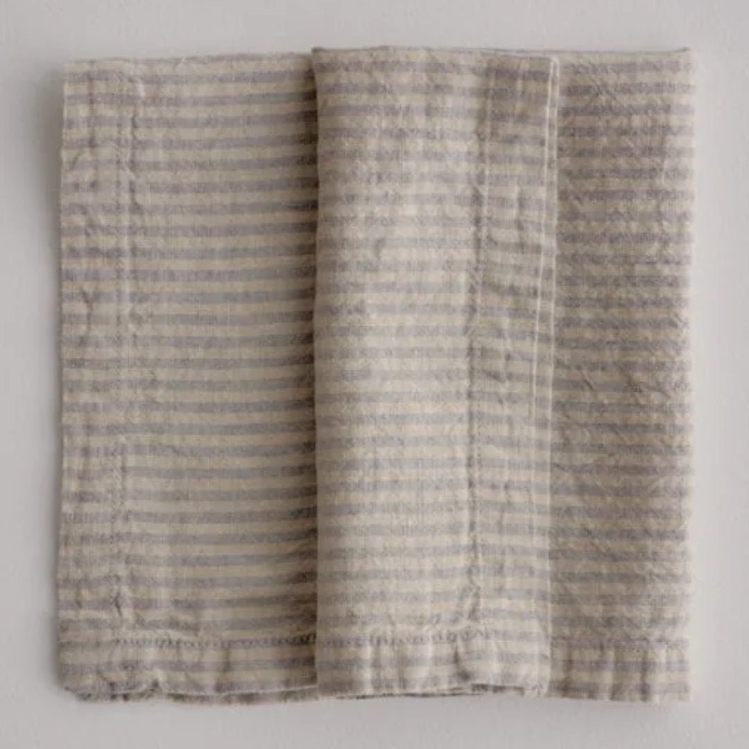 Basix Napkin Small Stripe | Roy/sable - Suzie Anderson Home