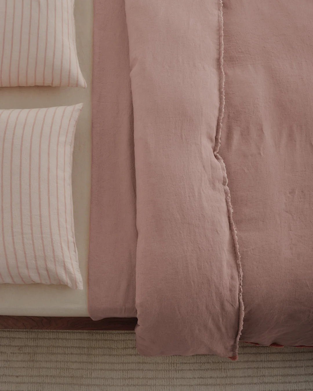 Basix Standard Pillowcase Big Stripe | Rosa/Floss - Suzie Anderson Home