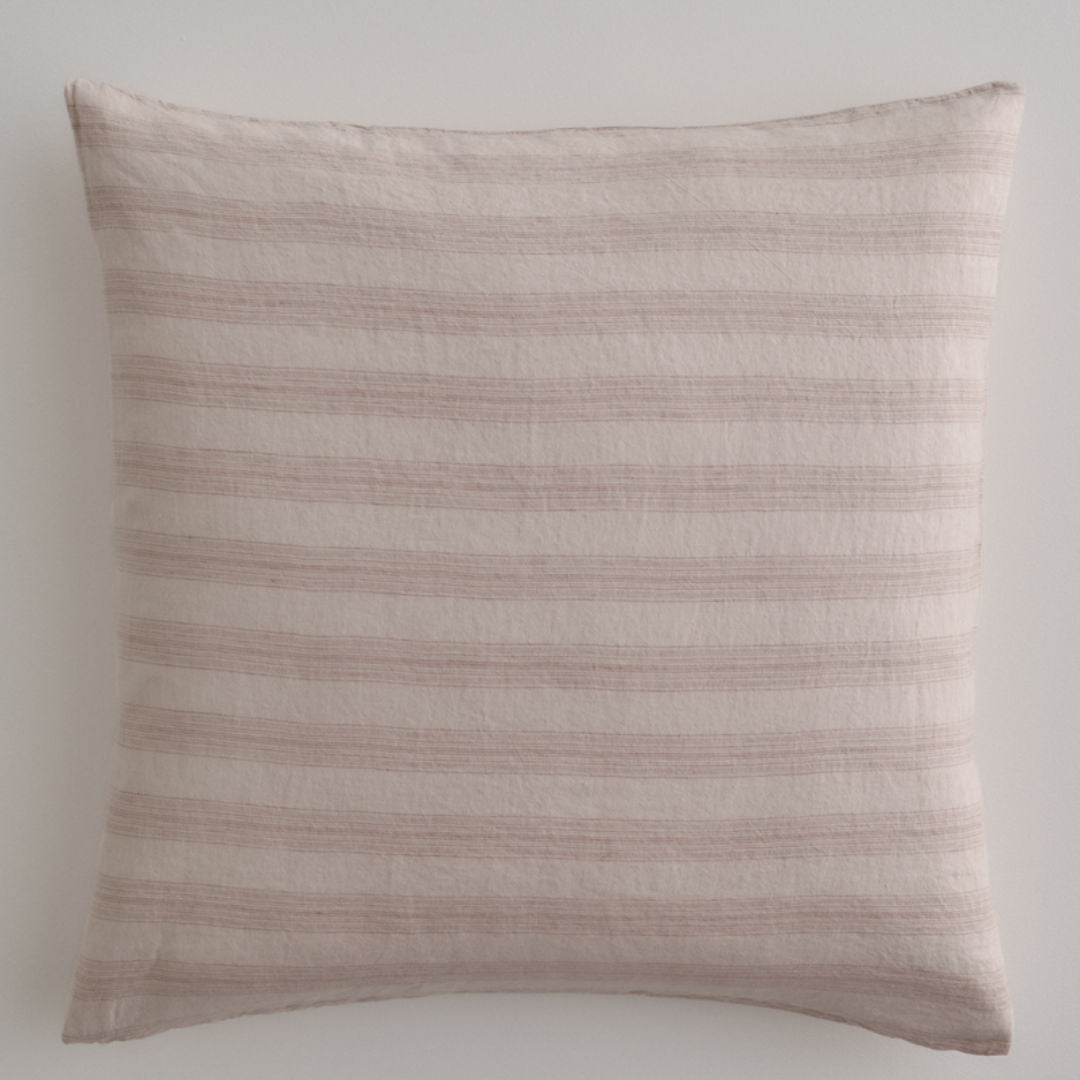 Basix Stripes Euro Pillowcase | Rosa/Floss *NC - Suzie Anderson Home