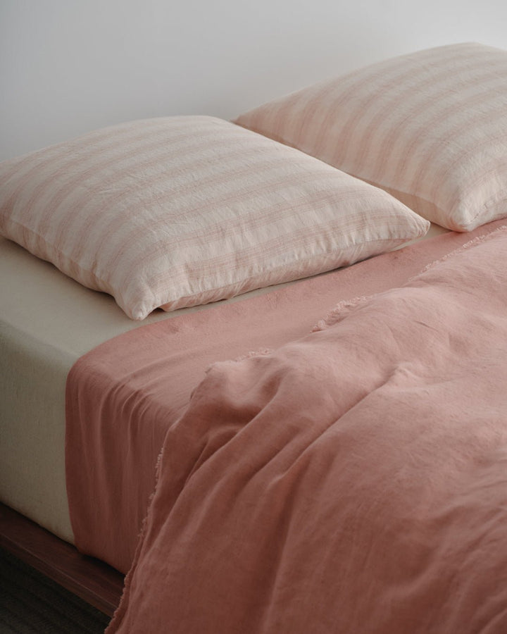 Basix Stripes Euro Pillowcase | Rosa/Floss *NC - Suzie Anderson Home