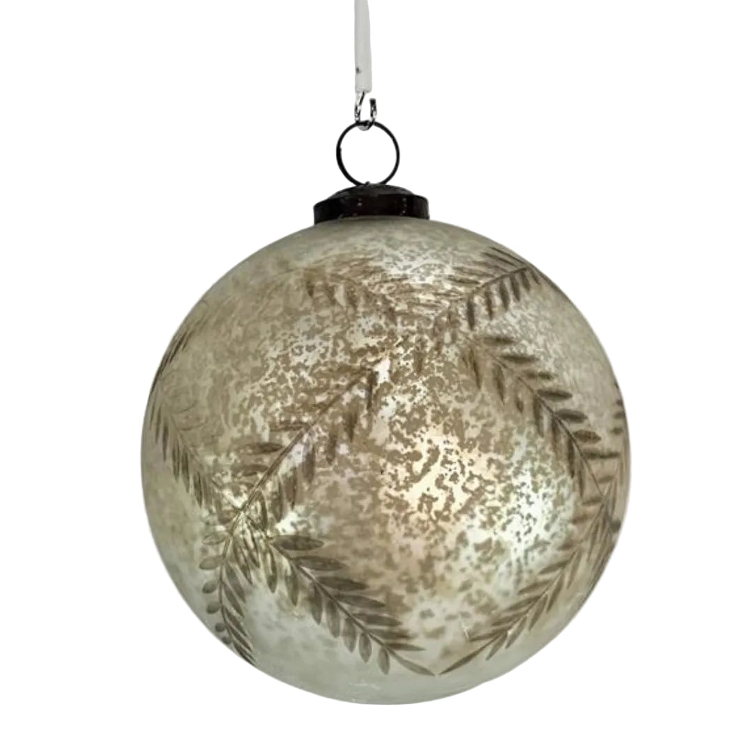 Large Bronze Laurel Cut Mercury Bauble