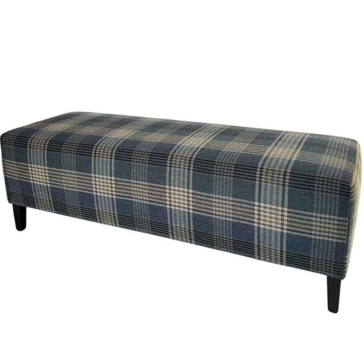 Ottoman | Elliott Clarke Braemar Blue | Timber Leg