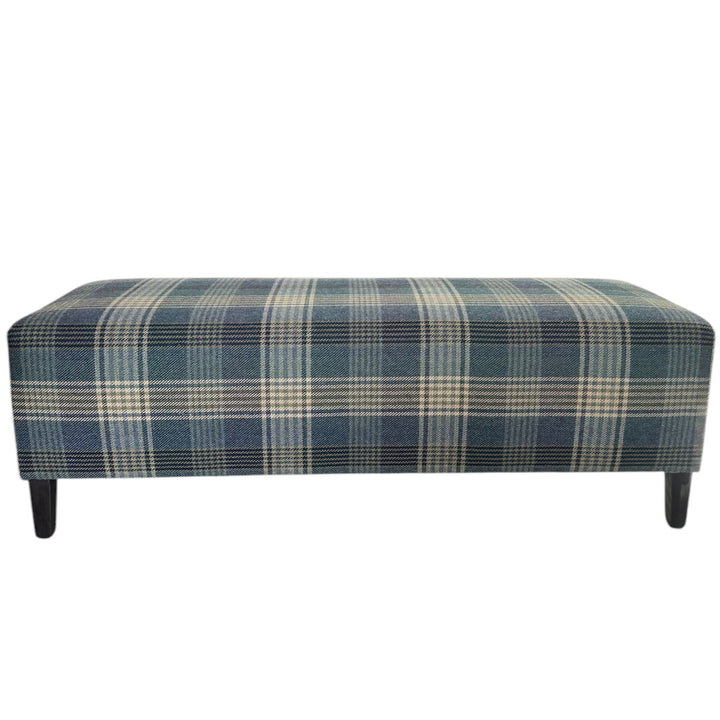 Ottoman | Elliott Clarke Braemar Blue | Timber Leg