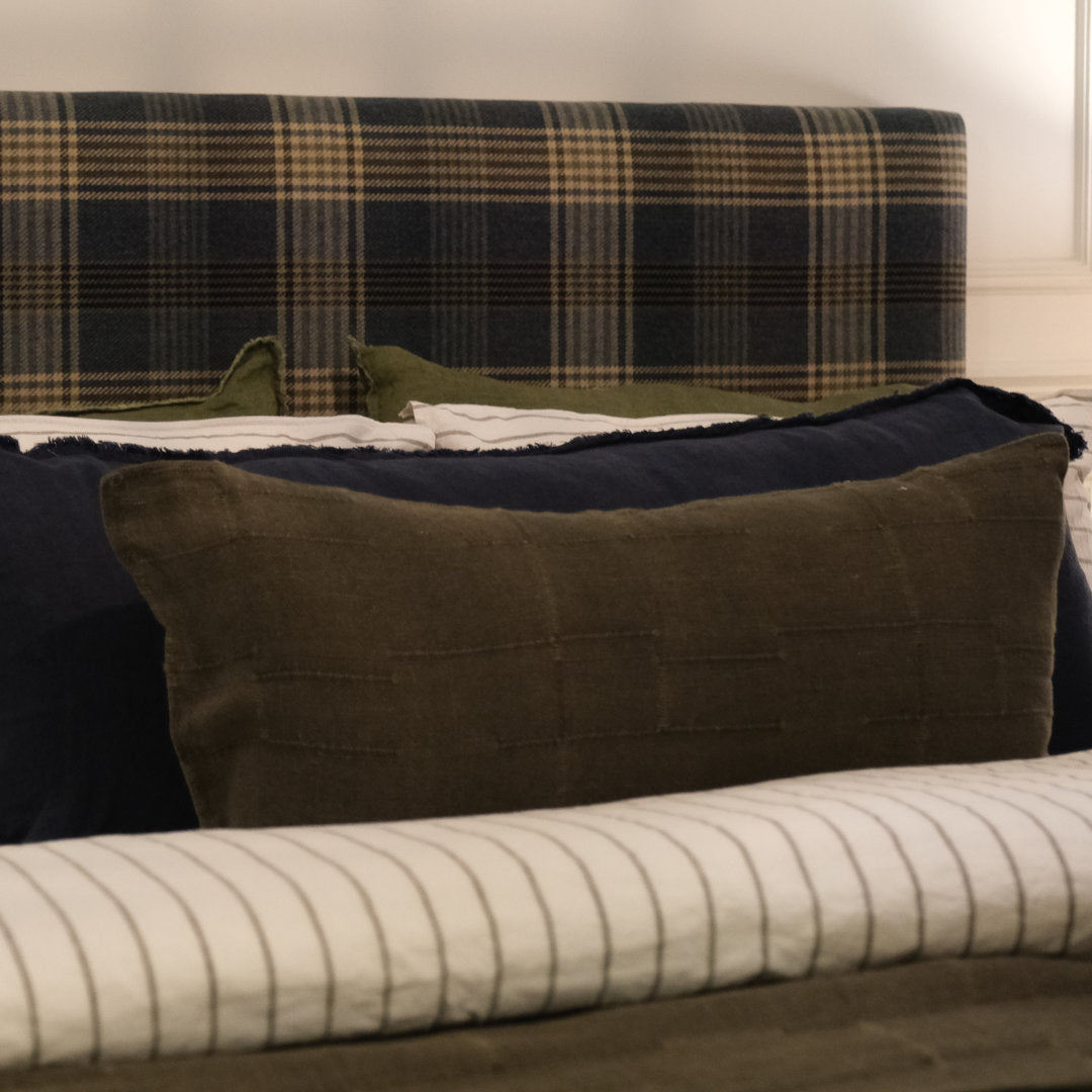 Simple Bedhead | Elliott Clarke Braemar Blue | Queen