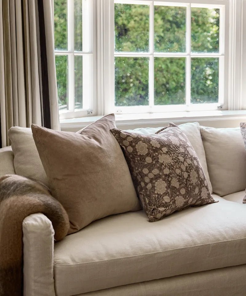 Beige Velvet Cushion Cover | 50 x 50cm - Suzie Anderson Home