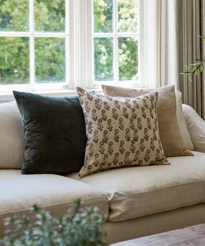 Beige Velvet Cushion Cover | 50 x 50cm - Suzie Anderson Home