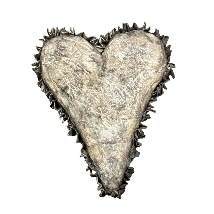 Handcrafted Paper Heart by Paper Artist Rossana Perry | Grey